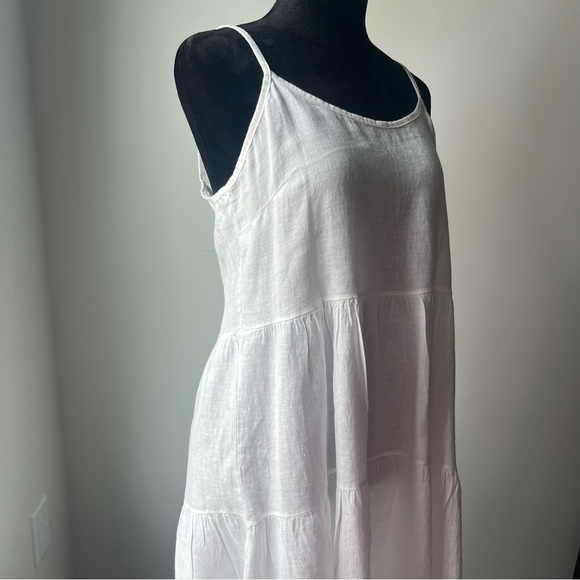 Valentina Naldi White 100% Linen Dress - Size Small - Picture 1 of 12
